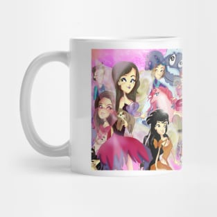 Magical Fairies and cute pets with dreams and rainbows Mug